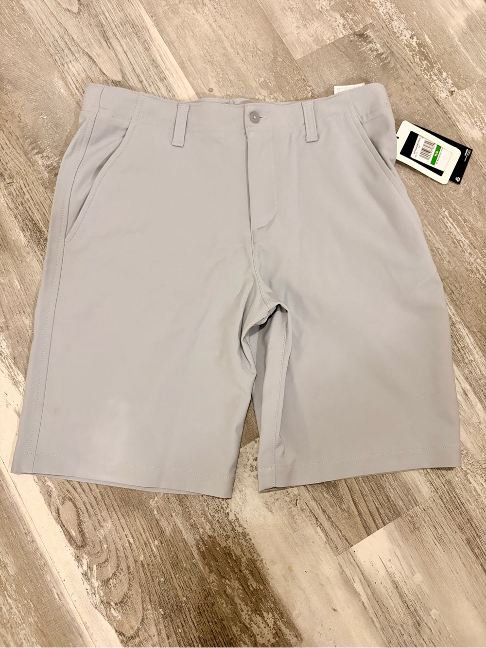 Under Armour Light Gray Athletic Hybrid Shorts